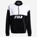 Fila Velour Black Line Half Zip Hoodie