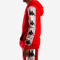 Kappa Authentic Bzaliab Red Dk Grey Silver Hoodie