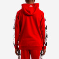 Kappa Authentic Bzaliab Red Dk Grey Silver Hoodie