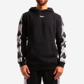 Kappa Authentic Bzaliab Black Grey Silver Hoodie